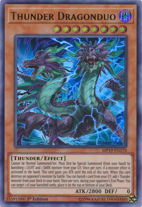 Thunder Dragonduo [MP19-EN170] Ultra Rare | Game Haven TX