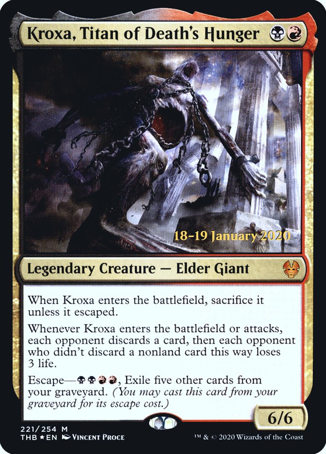 Kroxa, Titan of Death's Hunger [Theros Beyond Death Promos] | Game Haven TX
