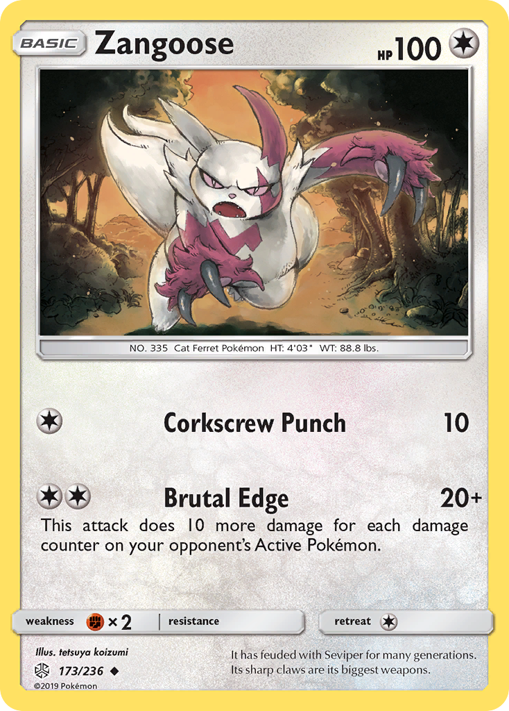 Zangoose (173/236) [Sun & Moon: Cosmic Eclipse] | Game Haven TX