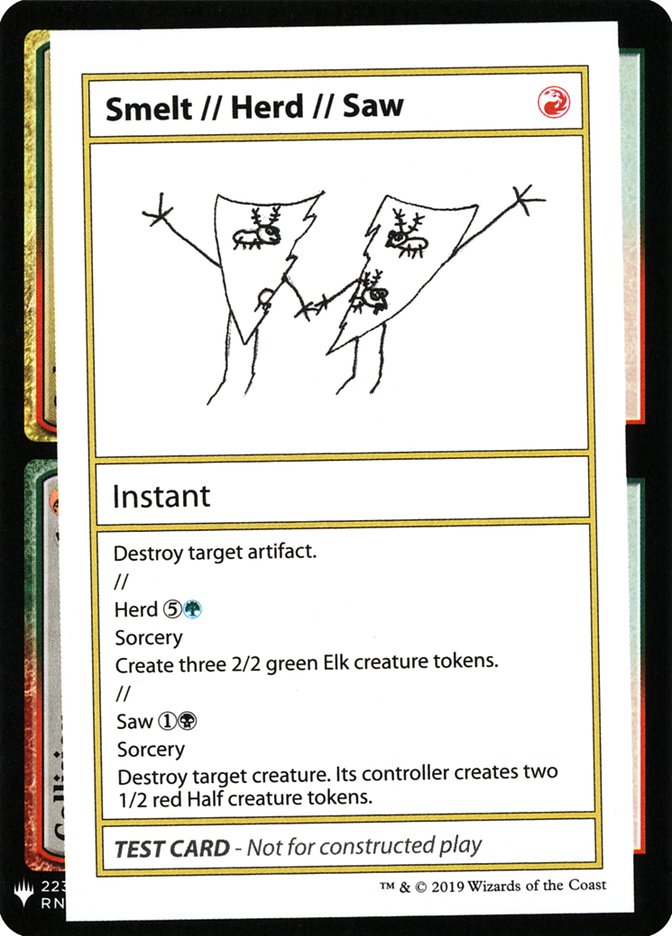 Smelt // Herd // Saw [Mystery Booster Playtest Cards] | Game Haven TX