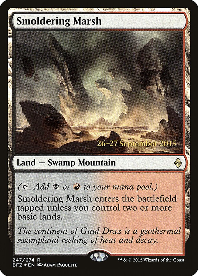 Smoldering Marsh [Battle for Zendikar Promos] | Game Haven TX