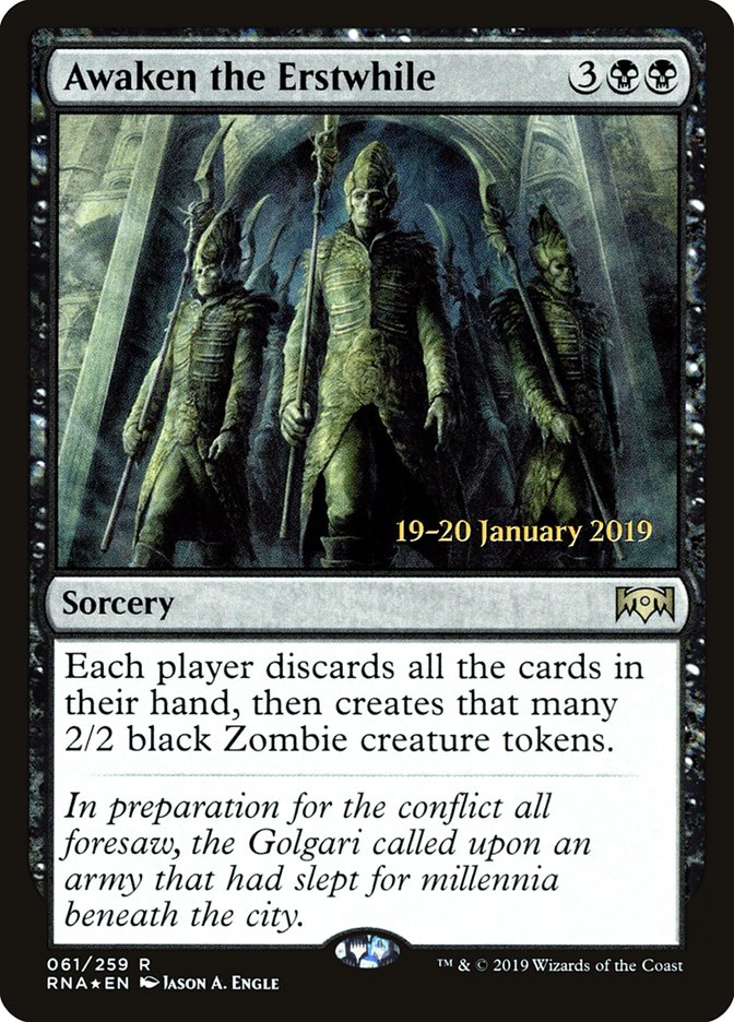 Awaken the Erstwhile [Ravnica Allegiance Promos] | Game Haven TX