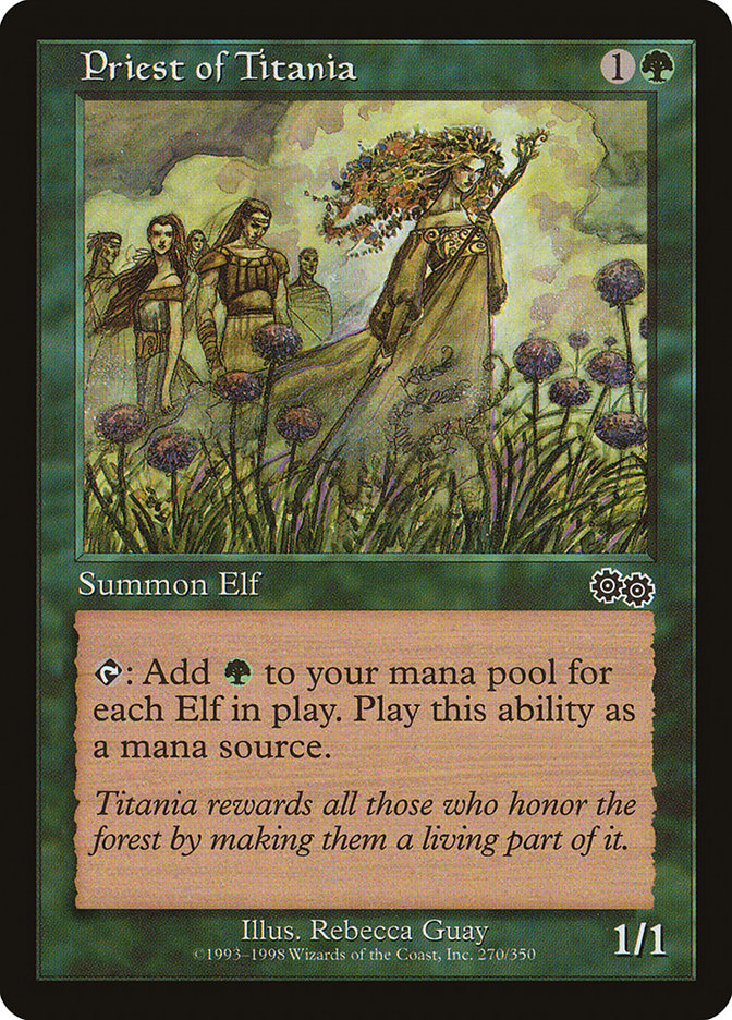 Priest of Titania [Urza's Saga] | Game Haven TX