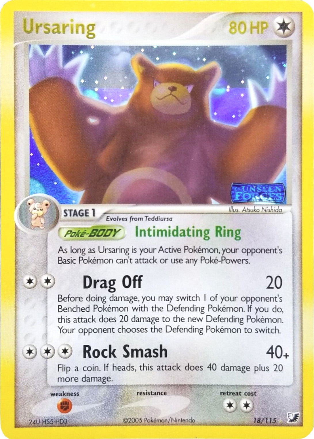 Ursaring (18/115) (Stamped) [EX: Unseen Forces] | Game Haven TX