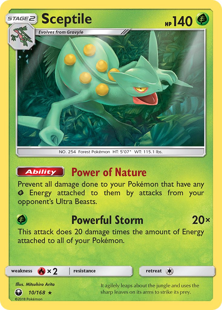 Sceptile (10/168) (Theme Deck Exclusive) [Sun & Moon: Celestial Storm] | Game Haven TX