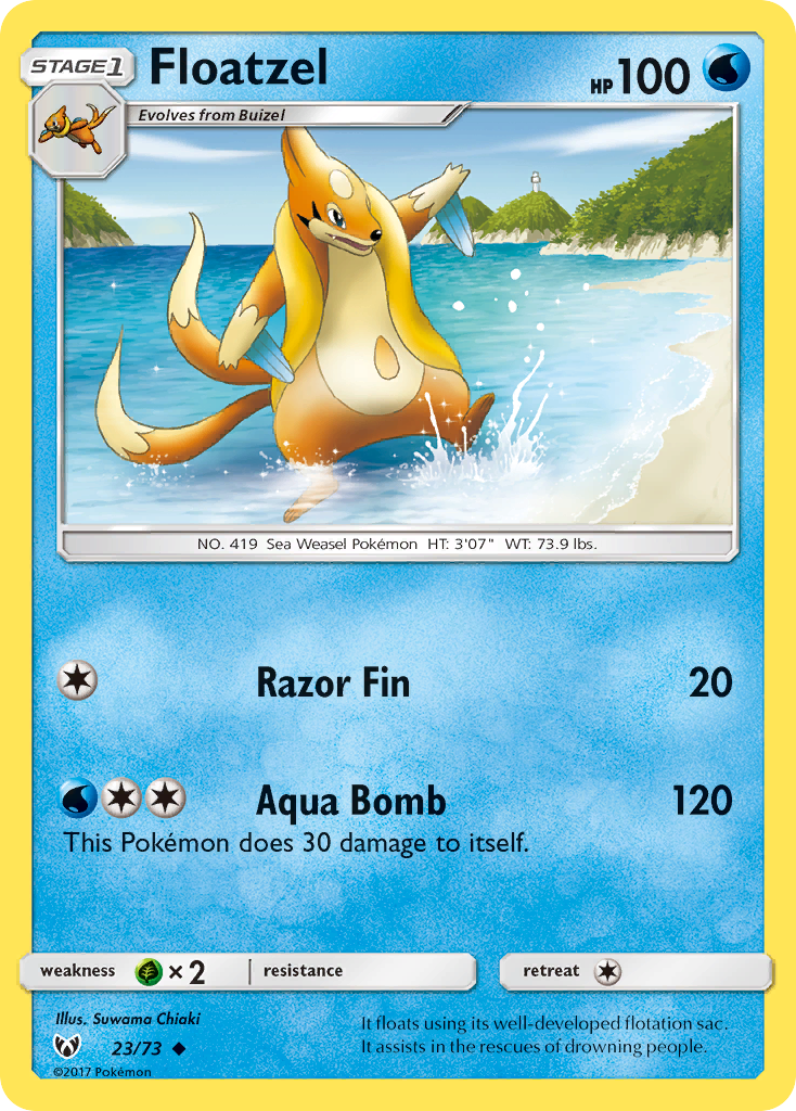Floatzel (23/73) [Sun & Moon: Shining Legends] | Game Haven TX