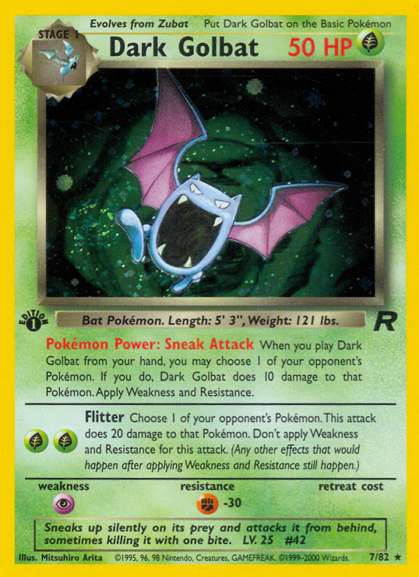 Dark Golbat (7/82) [Team Rocket 1st Edition] | Game Haven TX