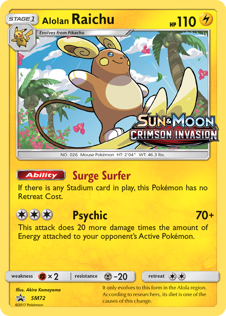 Alolan Raichu (SM72) (Prerelease Promo) [Sun & Moon: Black Star Promos] | Game Haven TX