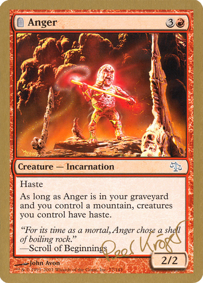 Anger (Peer Kroger) [World Championship Decks 2003] | Game Haven TX