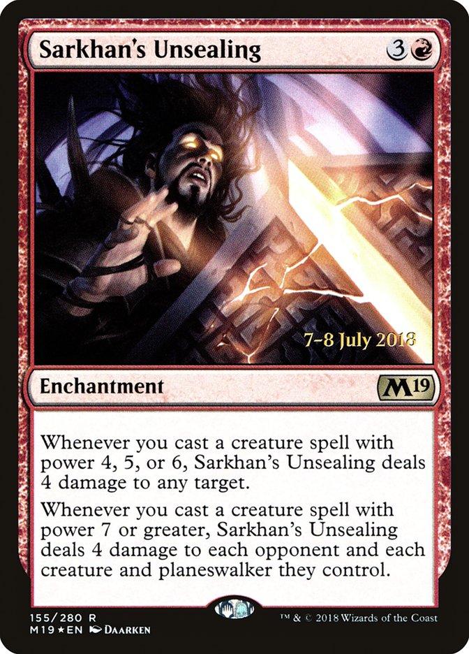 Sarkhan's Unsealing [Core Set 2019 Promos] | Game Haven TX