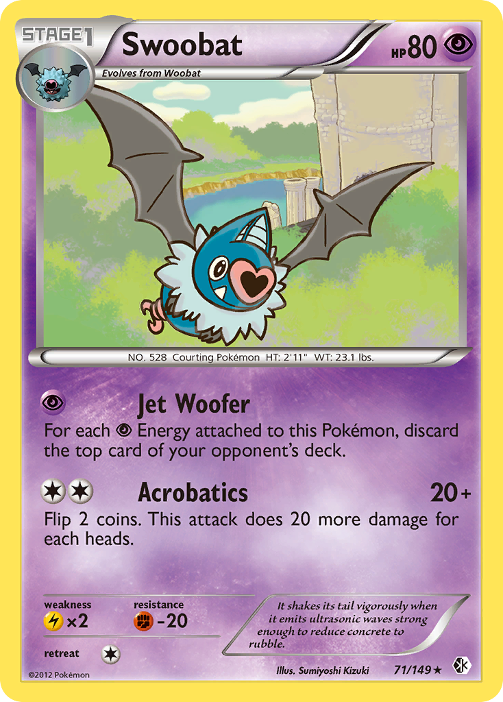 Swoobat (71/149) [Black & White: Boundaries Crossed] | Game Haven TX