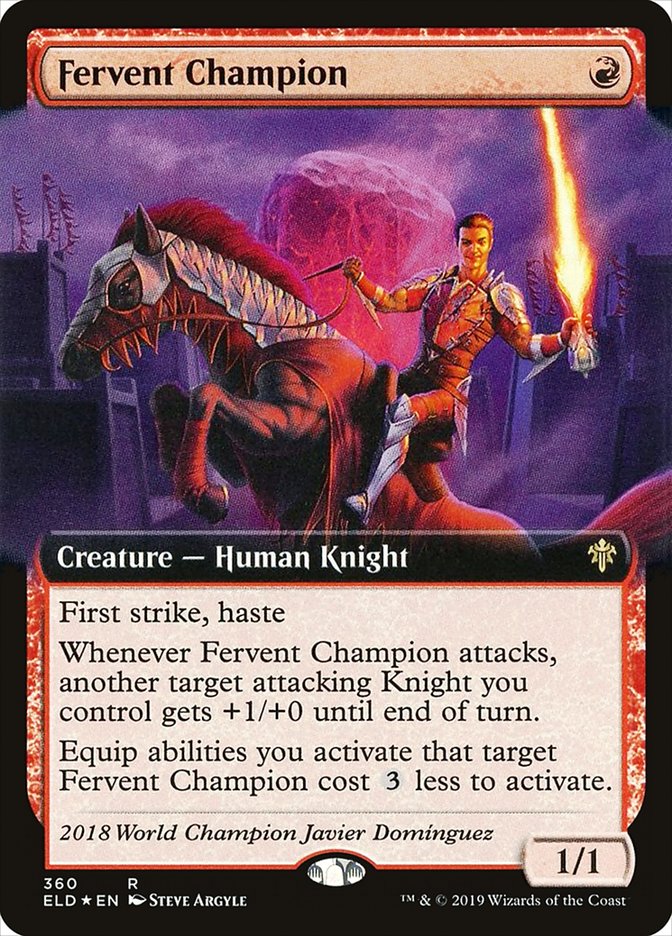 Fervent Champion (Extended Art) [Throne of Eldraine] | Game Haven TX