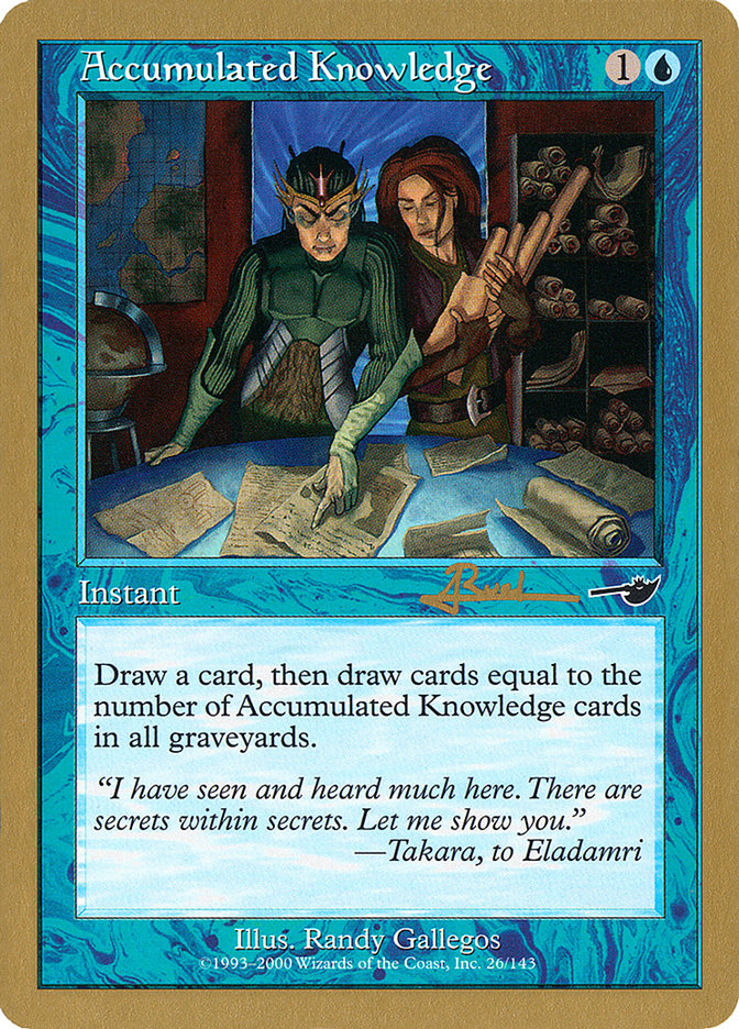 Accumulated Knowledge (Antoine Ruel) [World Championship Decks 2001] | Game Haven TX