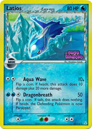 Latios (22/110) (Delta Species) (Stamped) [EX: Holon Phantoms] | Game Haven TX