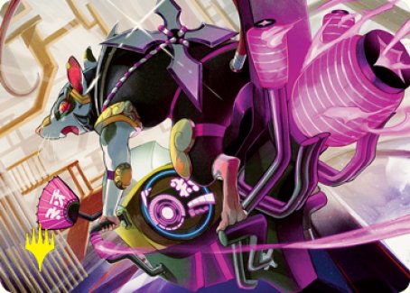 Nashi, Moon Sage's Scion Art Card (Gold-Stamped Signature) [Kamigawa: Neon Dynasty Art Series] | Game Haven TX