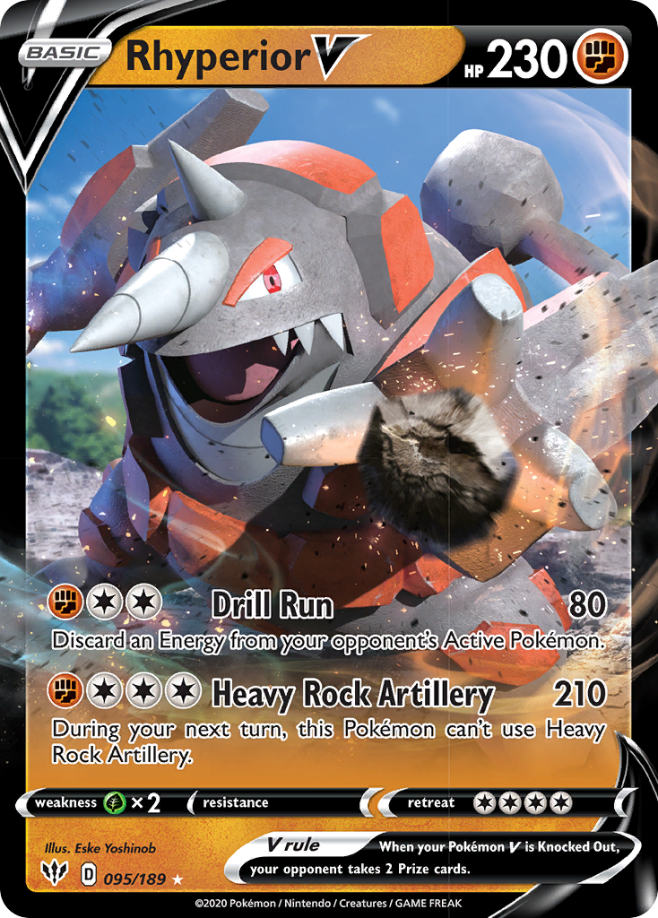 Rhyperior V (095/189) [Sword & Shield: Darkness Ablaze] | Game Haven TX