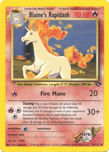 Blaine's Rapidash (33/132) [Gym Challenge Unlimited] | Game Haven TX