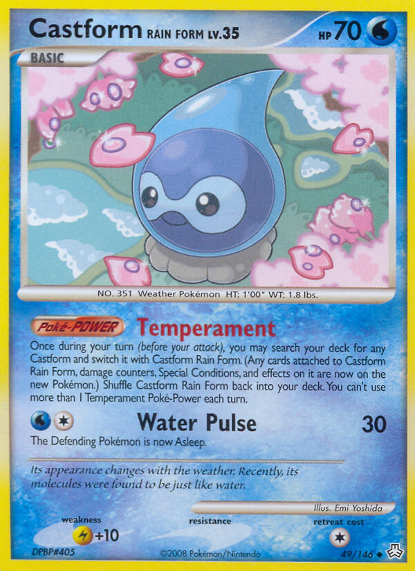 Castform Rain Form (49/146) [Diamond & Pearl: Legends Awakened] | Game Haven TX