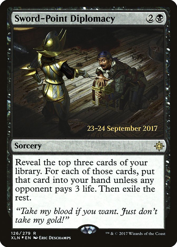 Sword-Point Diplomacy [Ixalan Promos] | Game Haven TX