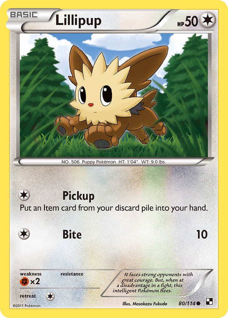 Lillipup (80/114) [Black & White: Base Set] | Game Haven TX