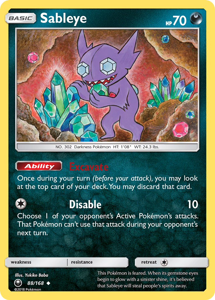Sableye (88/168) [Sun & Moon: Celestial Storm] | Game Haven TX