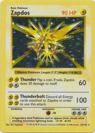 Zapdos [Base Set (Shadowless)] | Game Haven TX