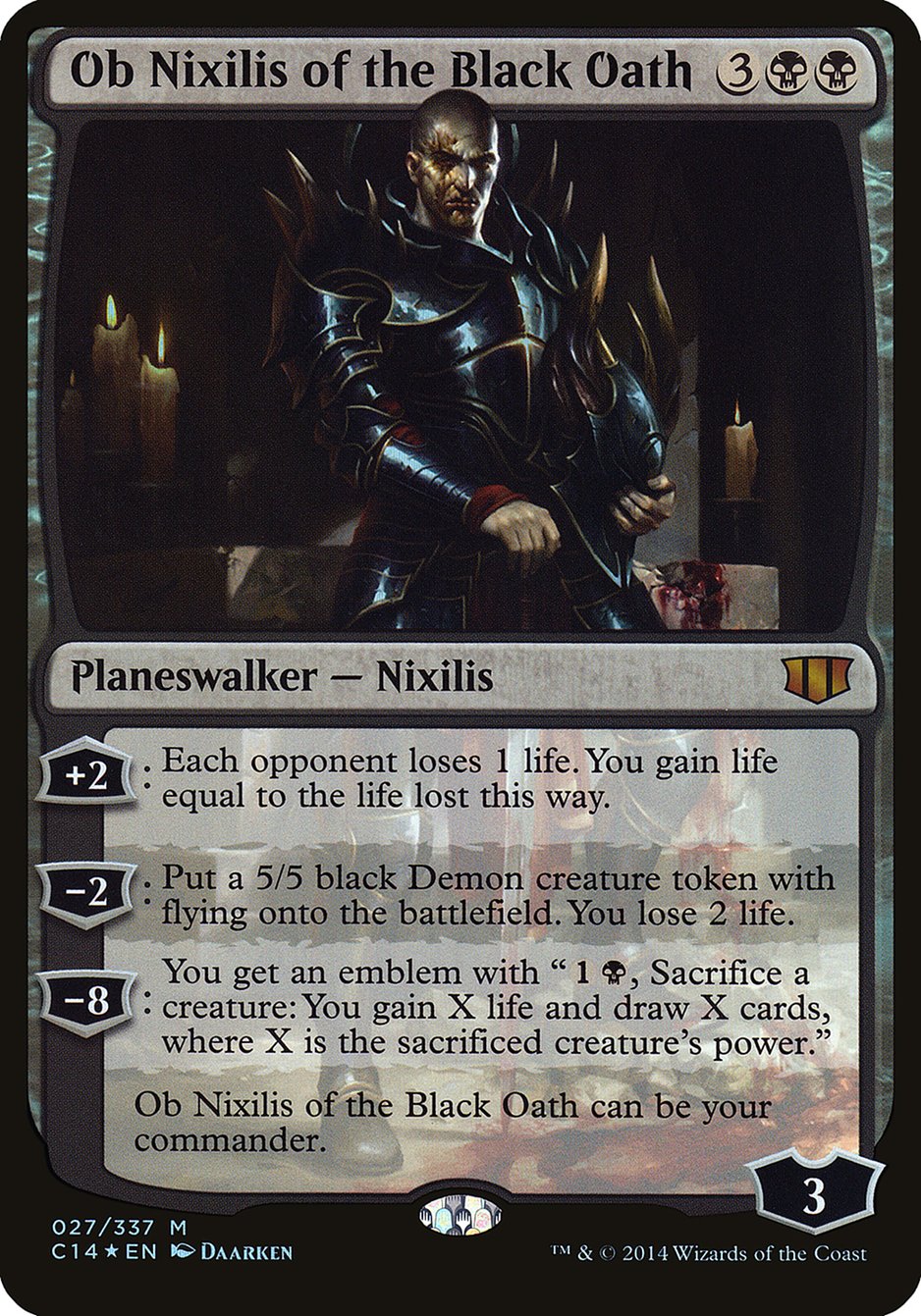 Ob Nixilis of the Black Oath (Commander 2014) [Commander 2014 Oversized] | Game Haven TX