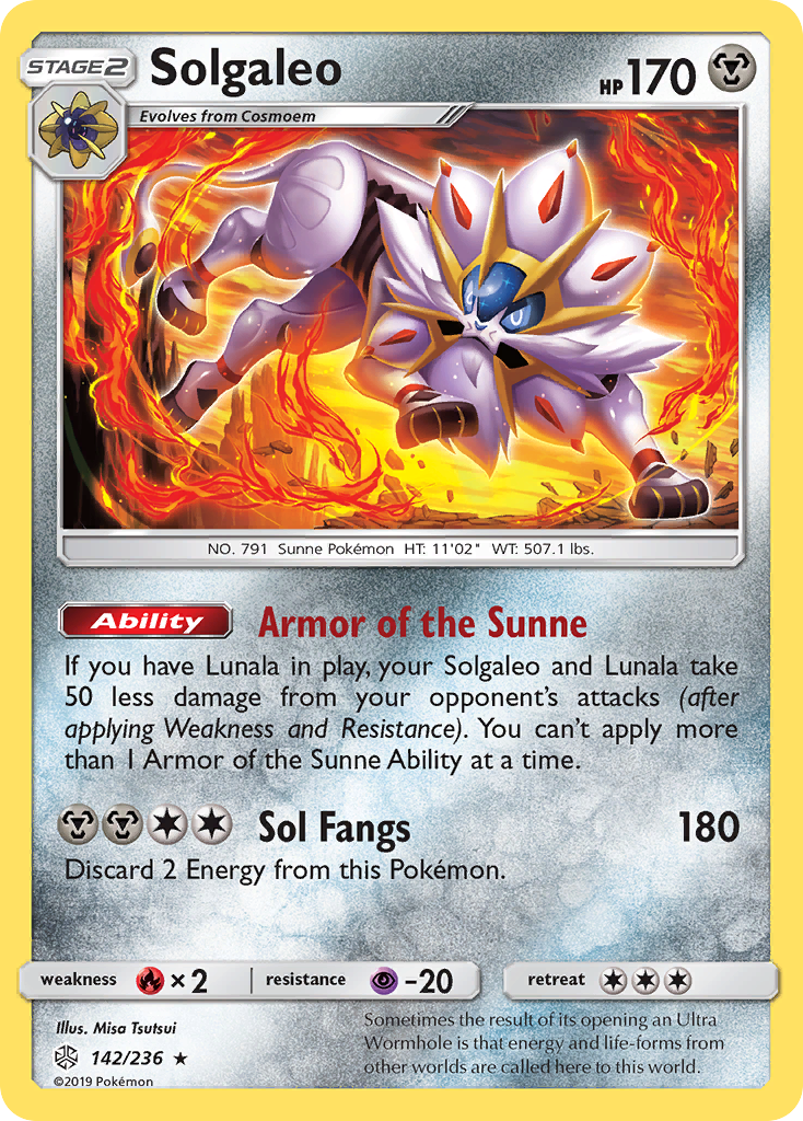 Solgaleo (142/236) [Sun & Moon: Cosmic Eclipse] | Game Haven TX
