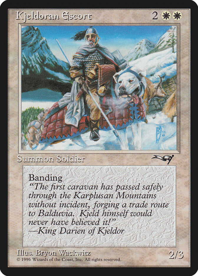 Kjeldoran Escort (Mountain Background) [Alliances] | Game Haven TX