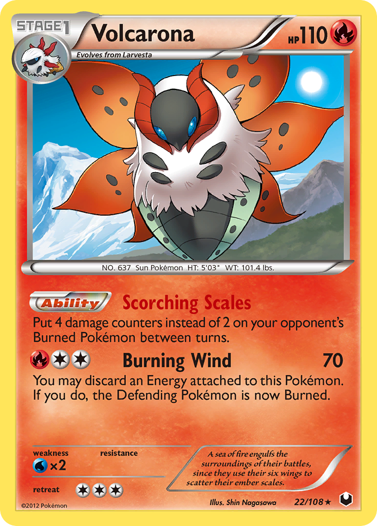 Volcarona (22/108) [Black & White: Dark Explorers] | Game Haven TX