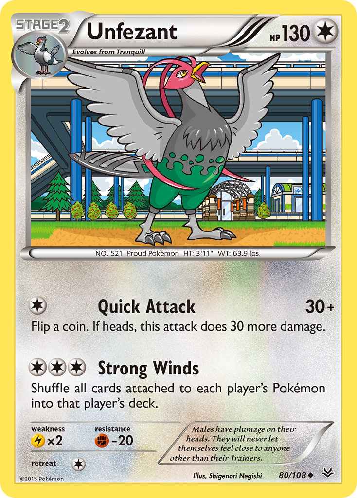 Unfezant (80/108) [XY: Roaring Skies] | Game Haven TX