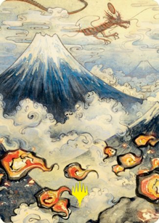 Mountain Art Card (Gold-Stamped Signature) [Kamigawa: Neon Dynasty Art Series] | Game Haven TX