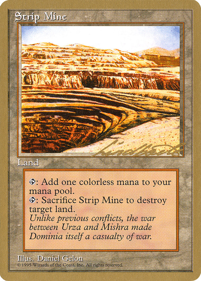 Strip Mine (Leon Lindback) [Pro Tour Collector Set] | Game Haven TX