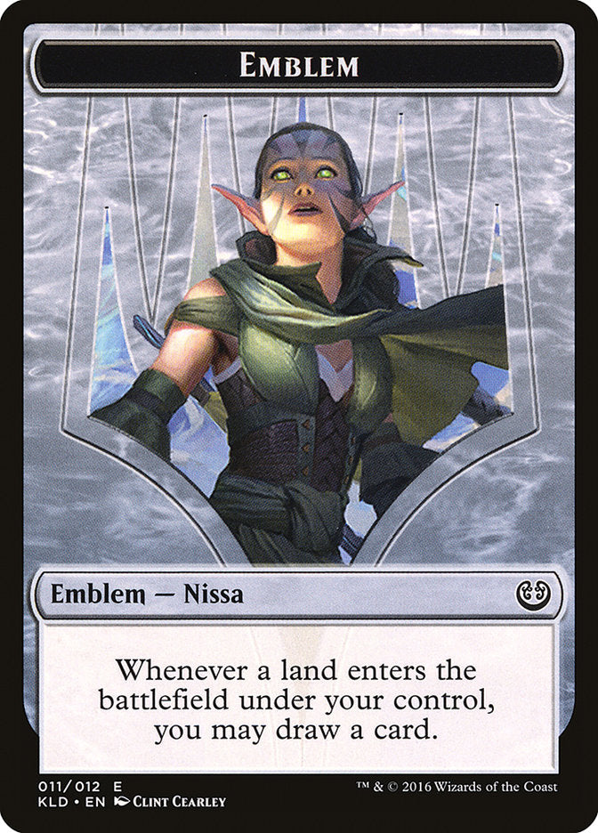 Nissa, Vital Force Emblem [Kaladesh Tokens] | Game Haven TX