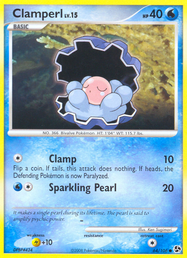 Clamperl (64/106) [Diamond & Pearl: Great Encounters] | Game Haven TX