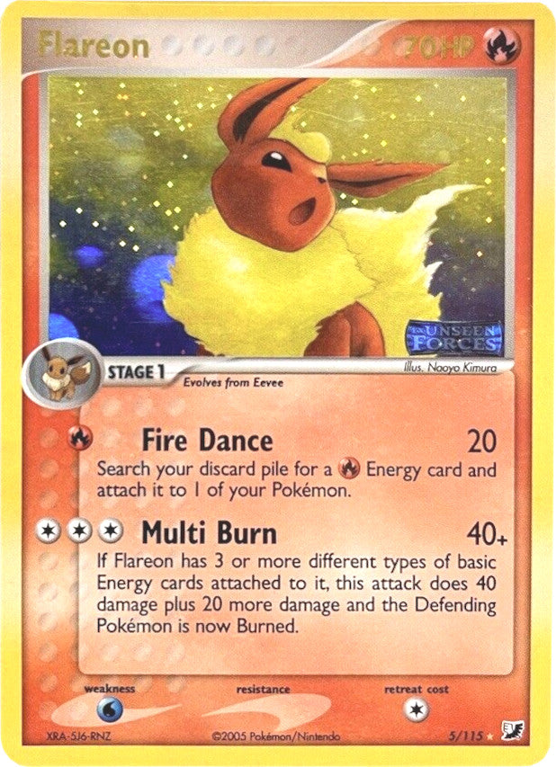 Flareon (5/115) (Stamped) [EX: Unseen Forces] | Game Haven TX