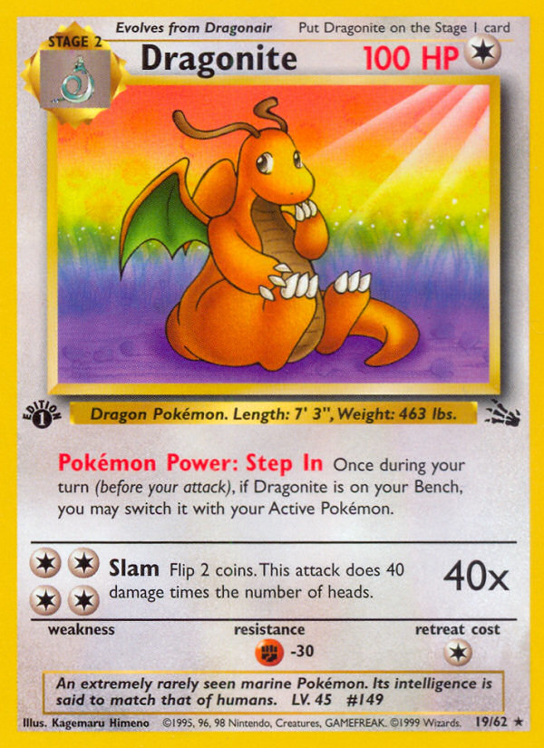 Dragonite (19/62) [Fossil 1st Edition] | Game Haven TX