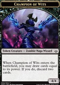 Champion of Wits // Warrior Double-sided Token [Hour of Devastation Tokens] | Game Haven TX