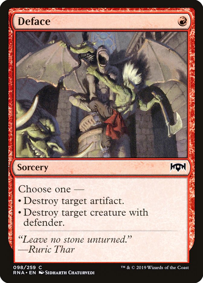Deface [Ravnica Allegiance] | Game Haven TX