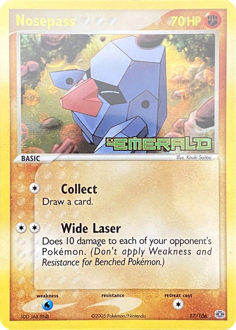 Nosepass (17/106) (Stamped) [EX: Emerald] | Game Haven TX