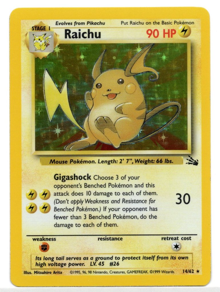 Raichu (14/62) [Fossil Unlimited] | Game Haven TX