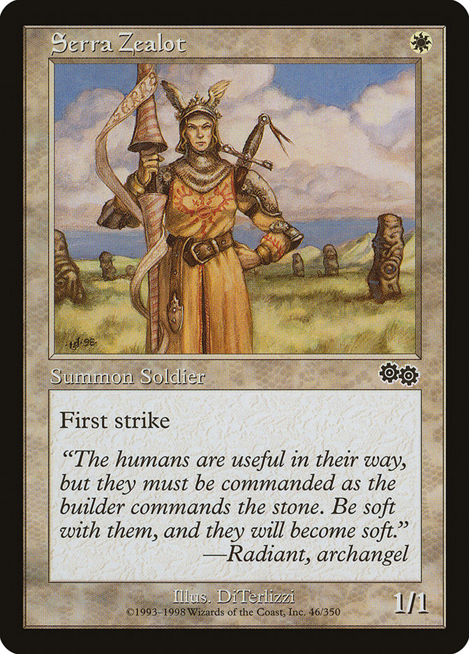 Serra Zealot [Urza's Saga] | Game Haven TX