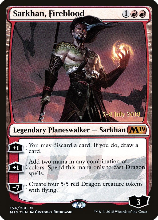 Sarkhan, Fireblood [Core Set 2019 Promos] | Game Haven TX