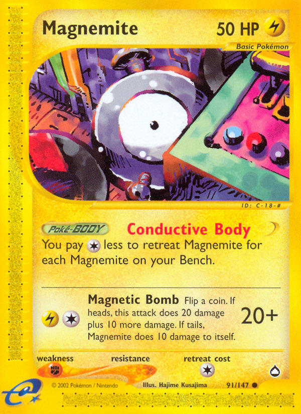 Magnemite (91/147) [Aquapolis] | Game Haven TX