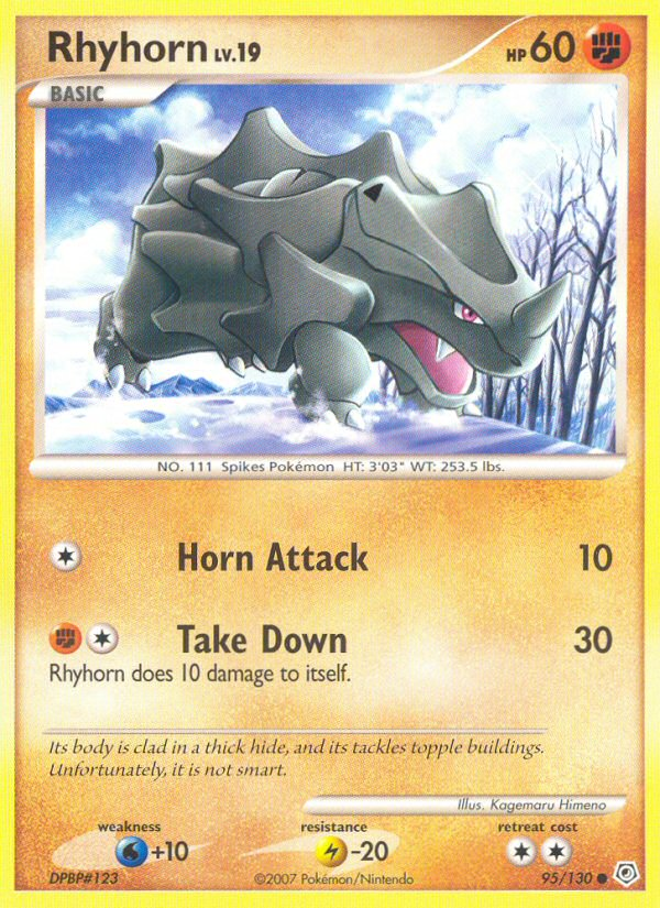 Rhyhorn (95/130) [Diamond & Pearl: Base Set] | Game Haven TX