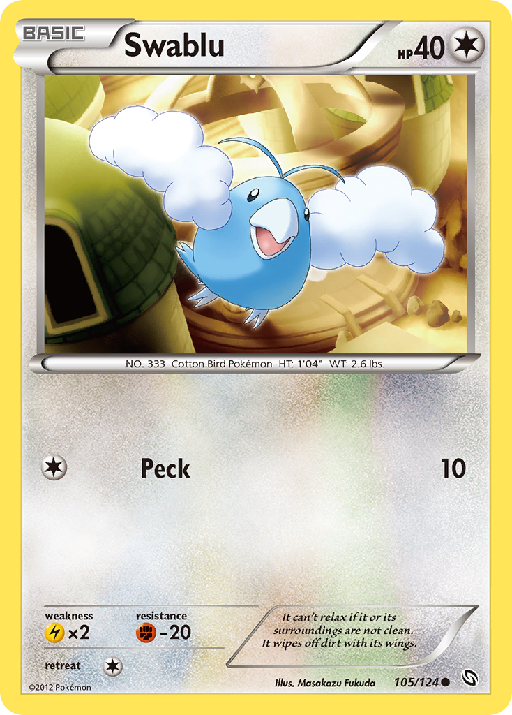 Swablu (105/124) [Black & White: Dragons Exalted] | Game Haven TX