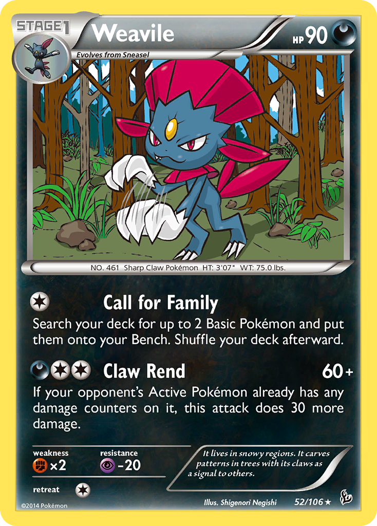 Weavile (52/106) [XY: Flashfire] | Game Haven TX