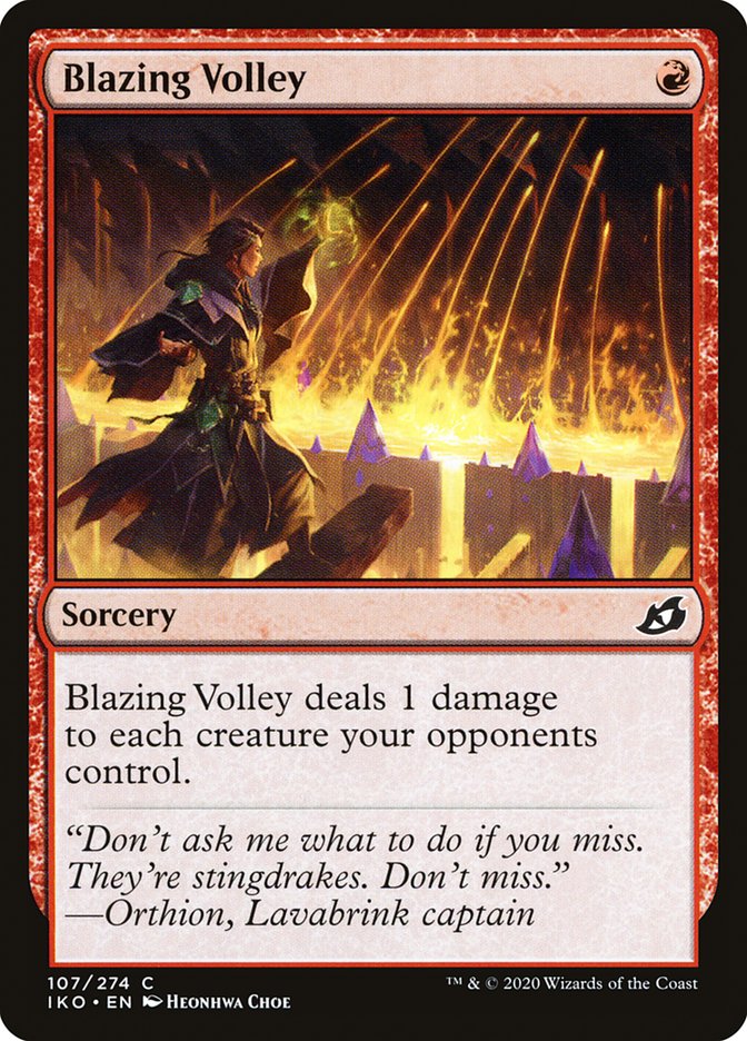 Blazing Volley [Ikoria: Lair of Behemoths] | Game Haven TX