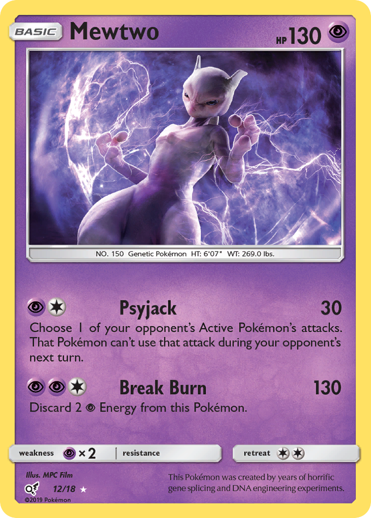 Mewtwo (12/18) [Sun & Moon: Detective Pikachu] | Game Haven TX