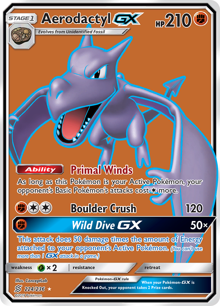 Aerodactyl GX (224/236) [Sun & Moon: Unified Minds] | Game Haven TX